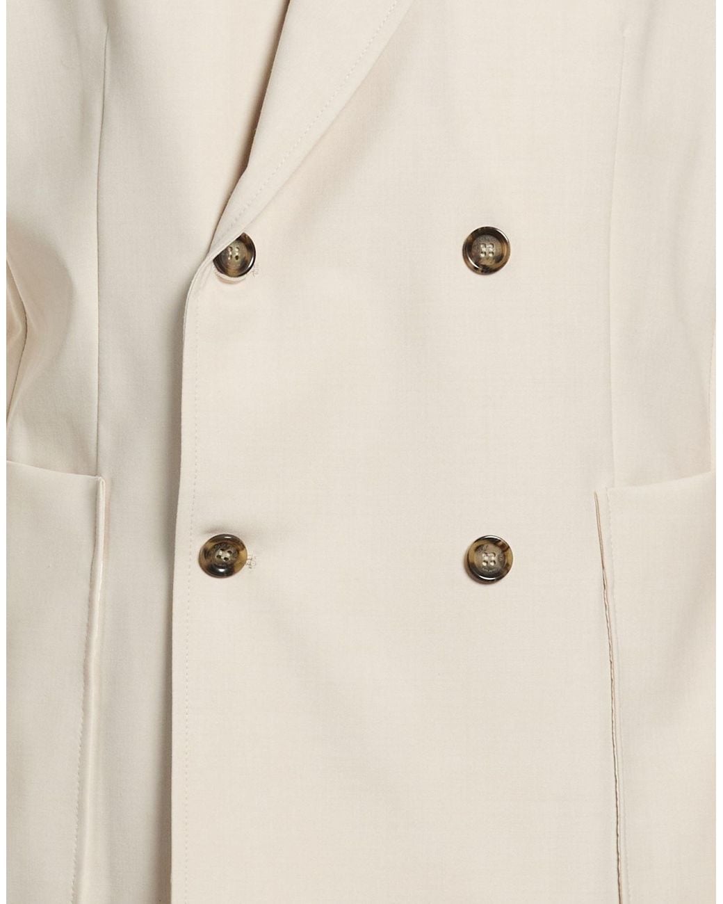 Paolo Pecora Natural Blazer Polyester, Wool, Elastane for men