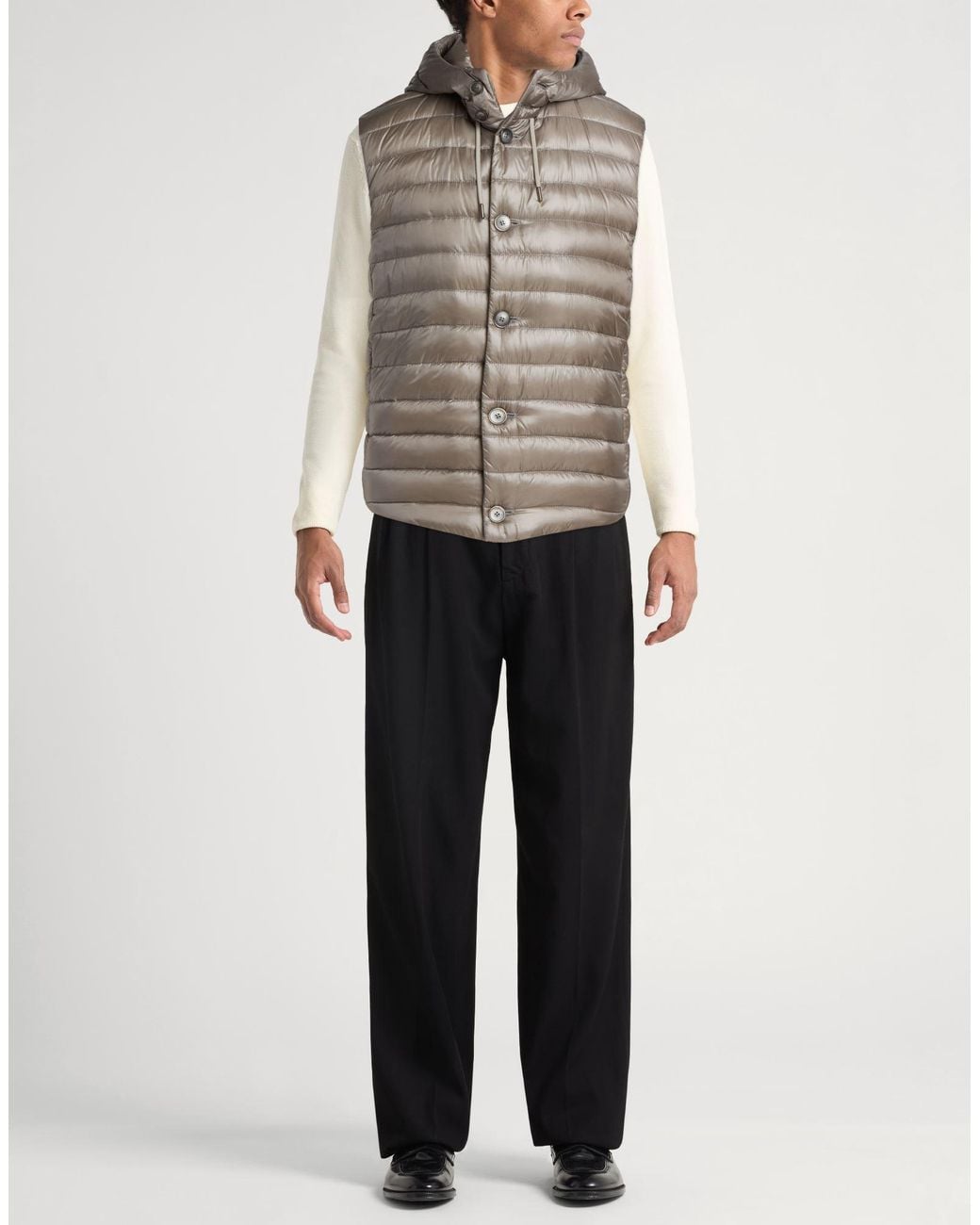 Herno Gray Vest Polyamide for men