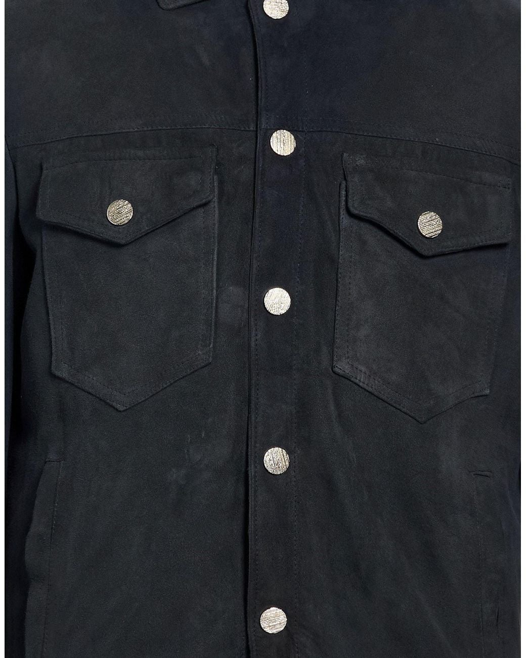 Blusotto Blue Midnight Jacket Leather for men