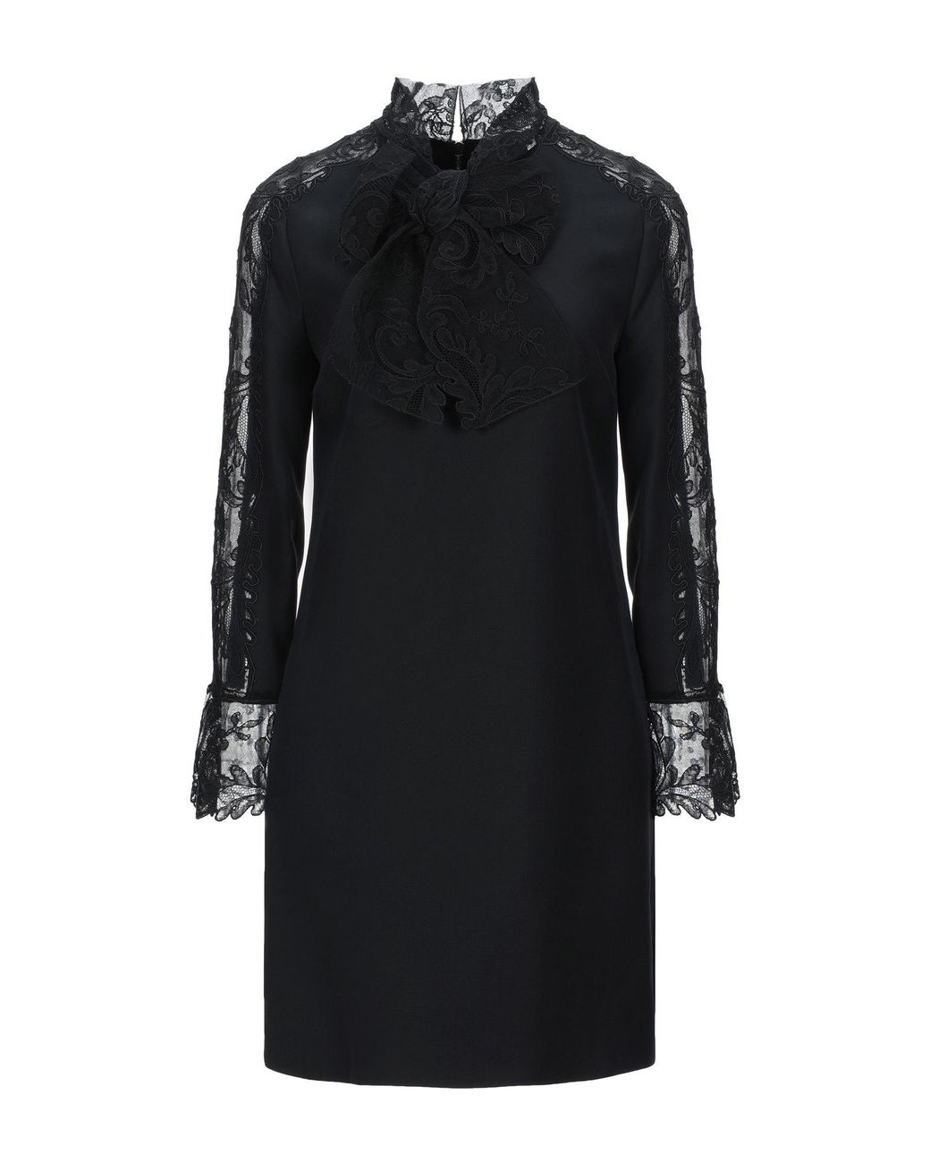 Gucci Lace Short Dress in Black - Lyst