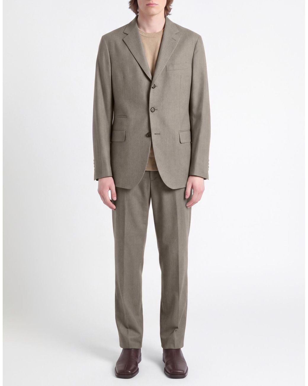 Eleventy Gray Suit Wool, Cashmere, Elastane for men