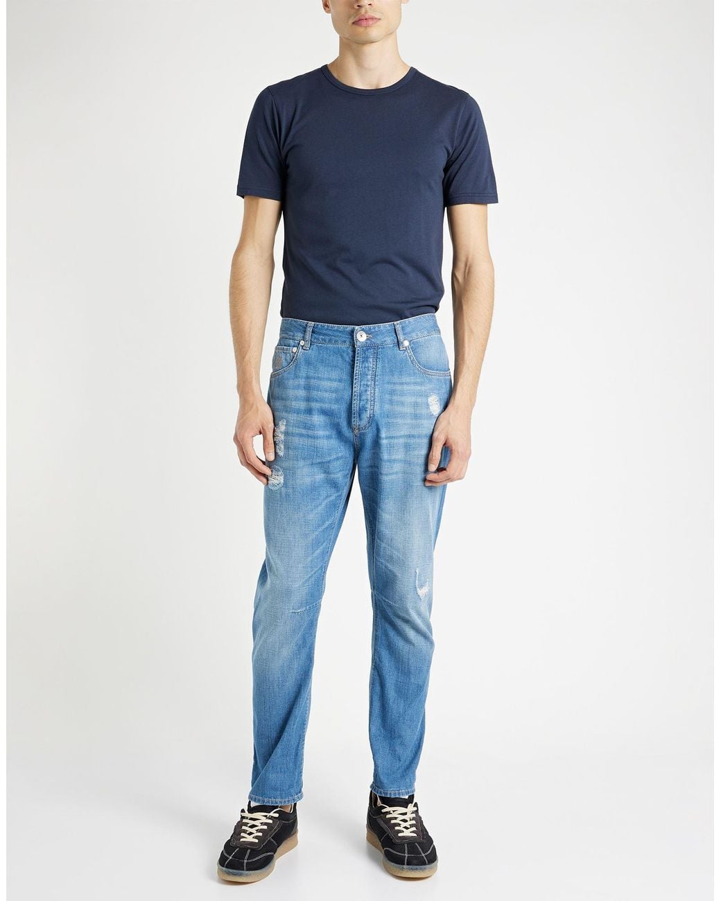 Brunello Cucinelli Blue Jeans Cotton for men
