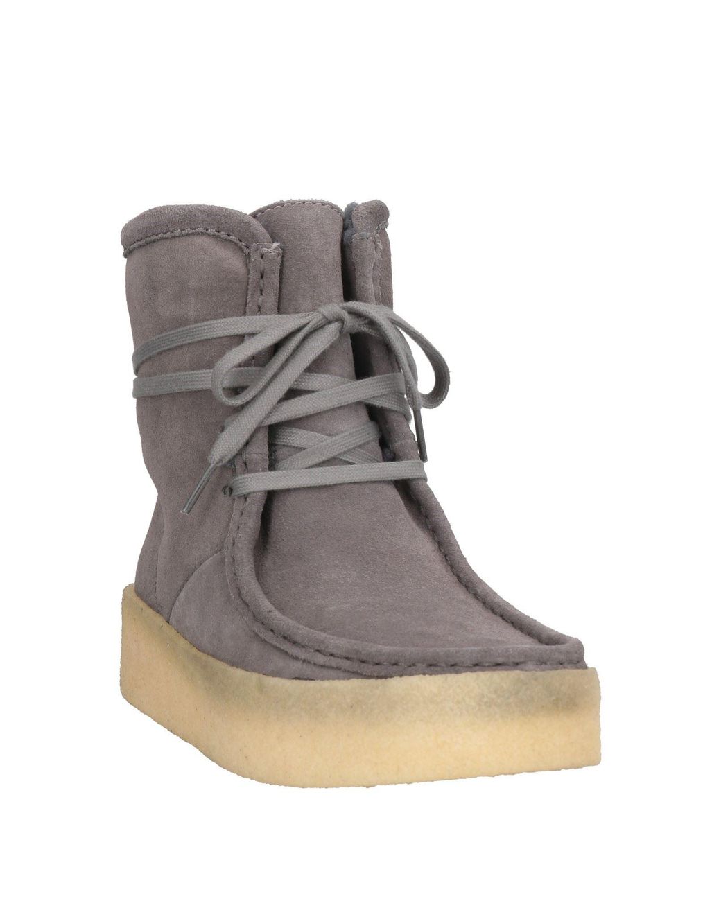 Clarks Gray Ankle Boots Leather
