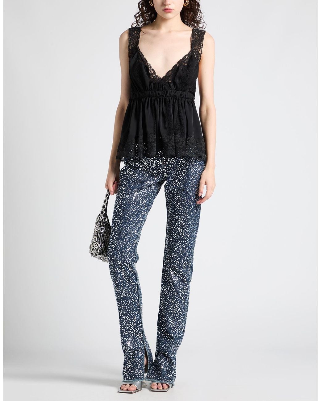 Rabanne Black Top Polyester, Cotton, Polyamide