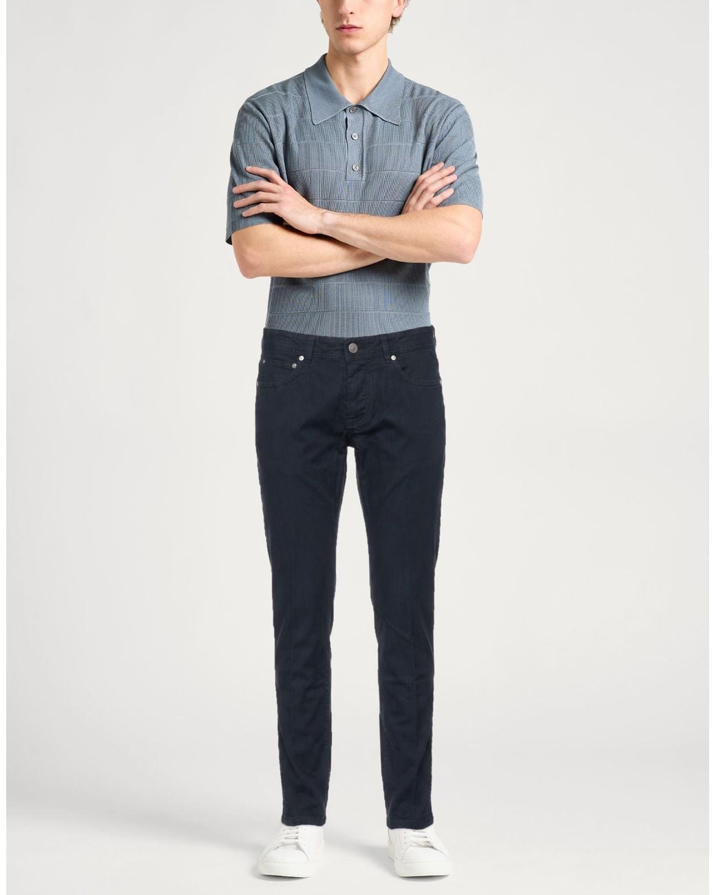 Barba Napoli Blue Trouser for men