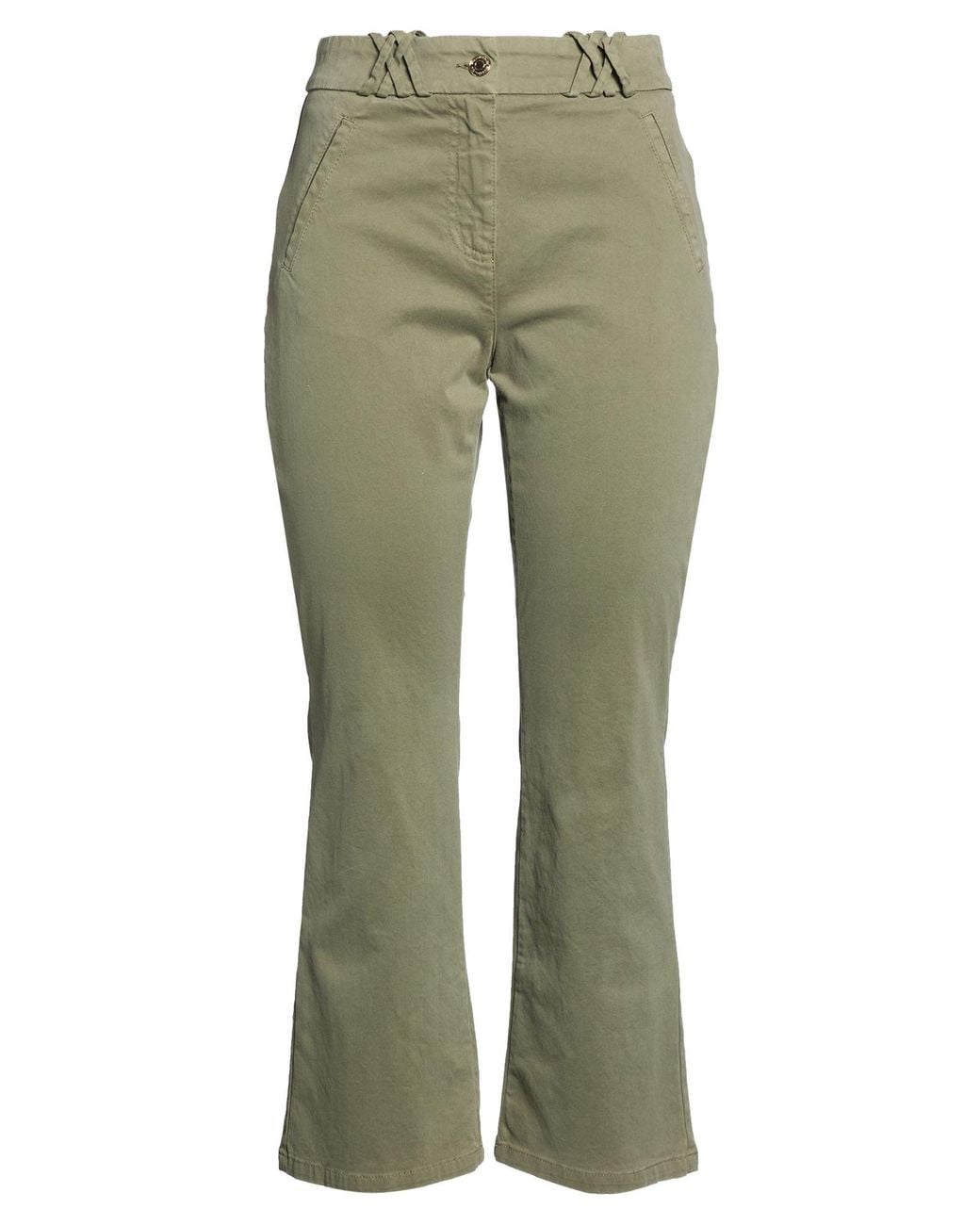 Pennyblack Green Military Pants Cotton, Elastane