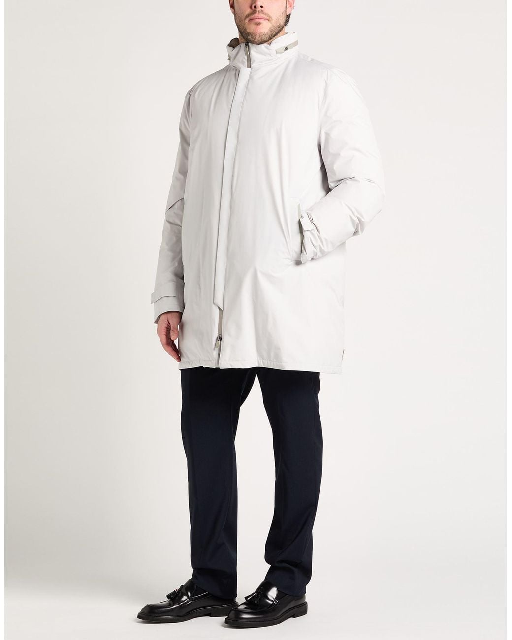 Herno White Coat Polyester, Ptfe for men