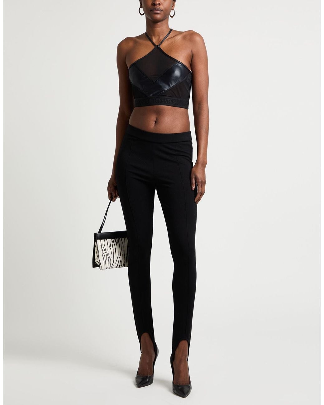 Versace Jeans Couture Black Top Polyamide, Elastane