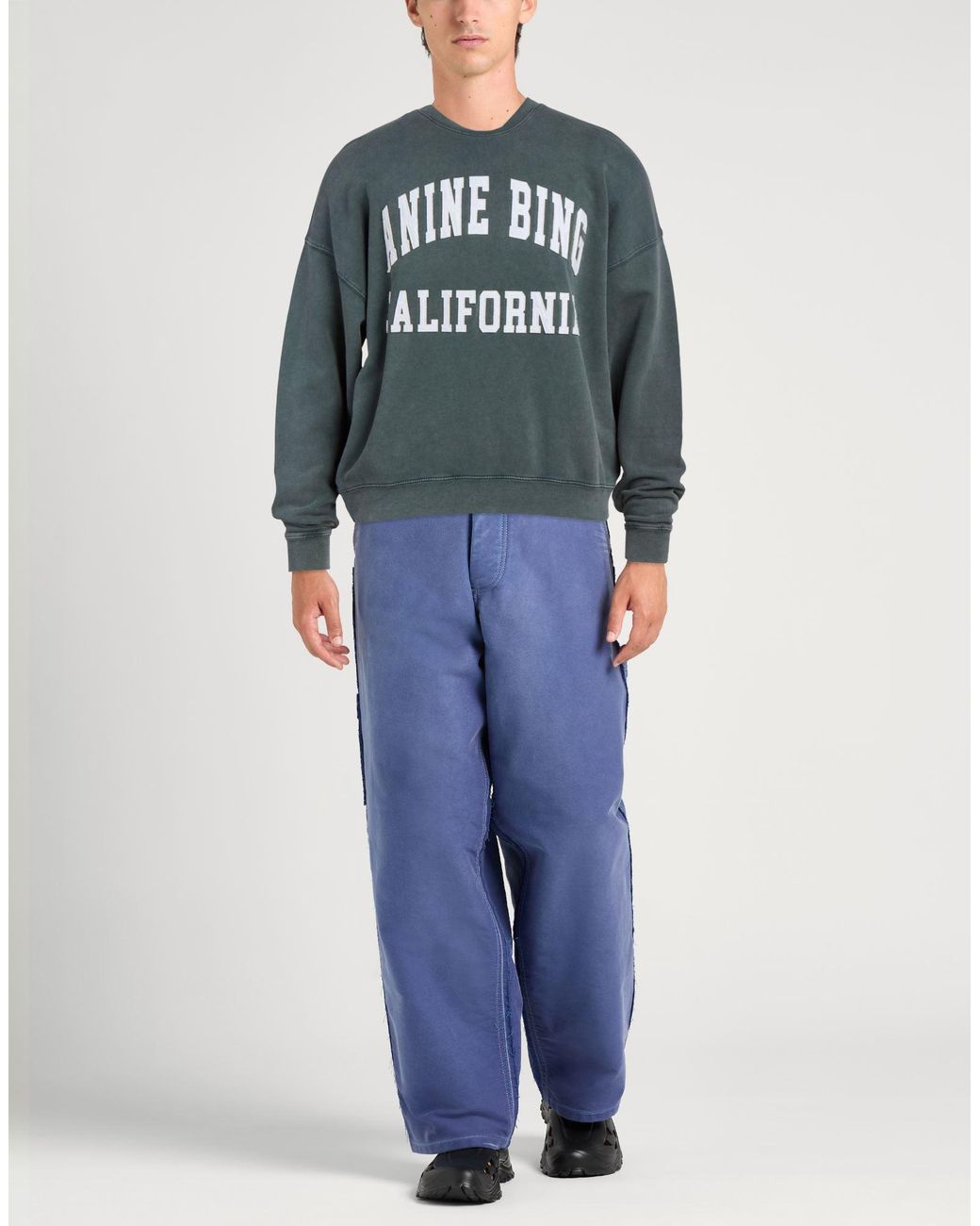 Anine Bing Gray Dark Sweatshirt Cotton for men