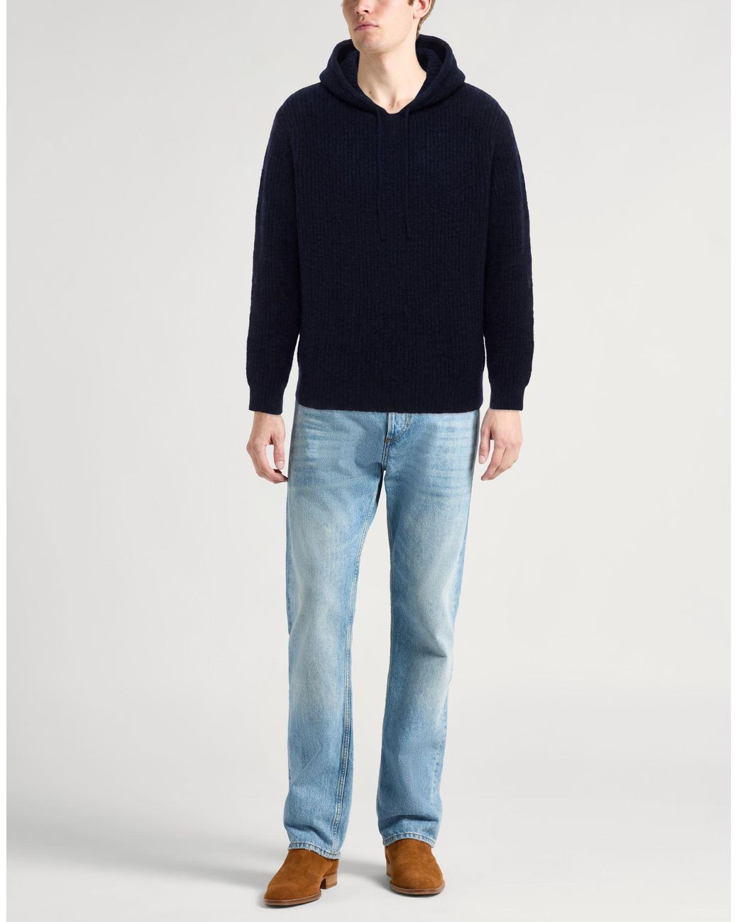 Lardini Blue Midnight Sweater Wool, Cashmere, Polyamide for men