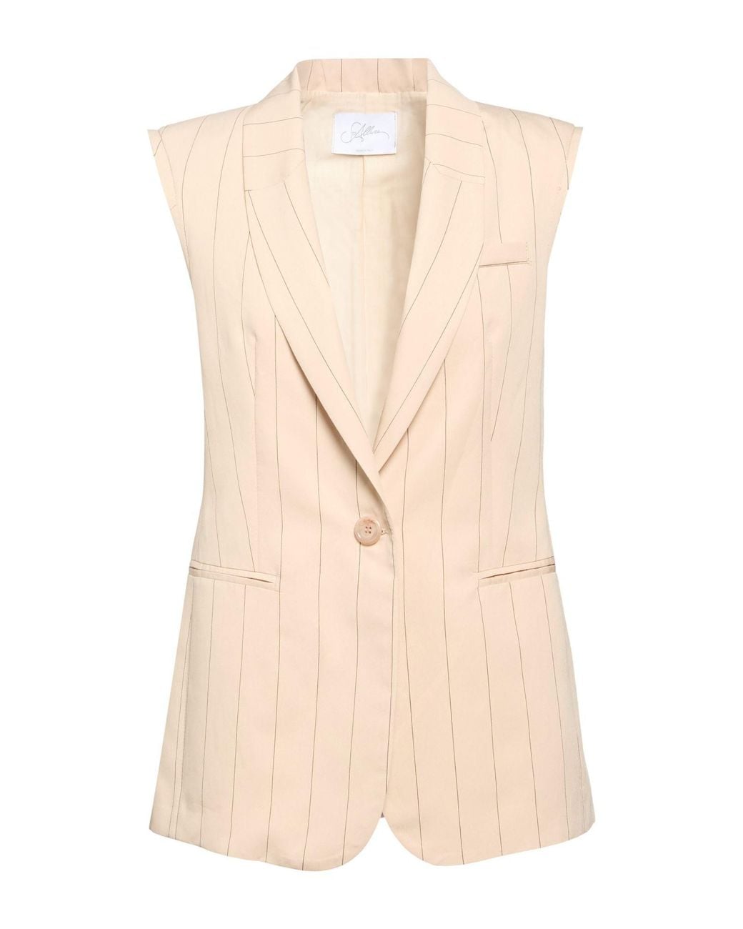 Soallure Natural Blazer Viscose, Polyester