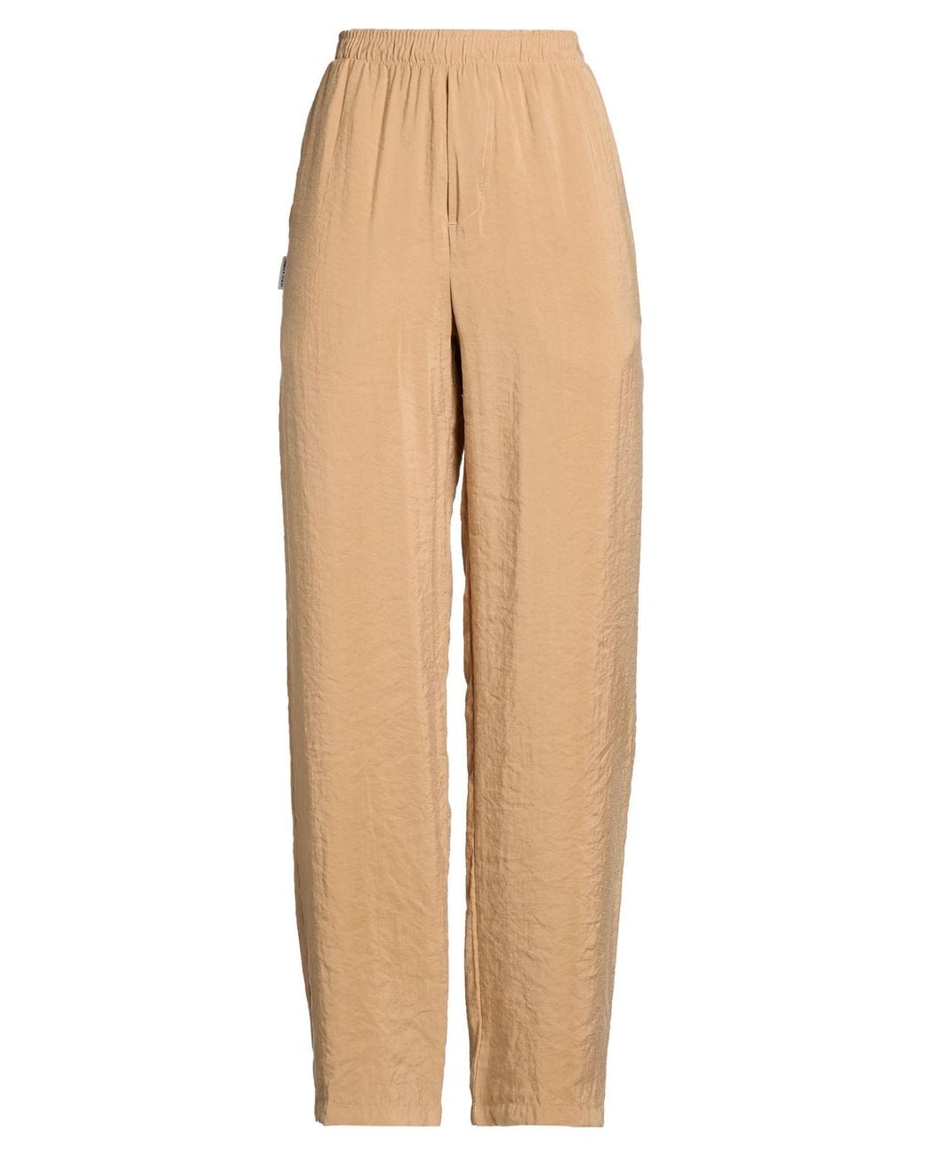 FAMILY FIRST Natural Camel Pants Cupro, Polyester