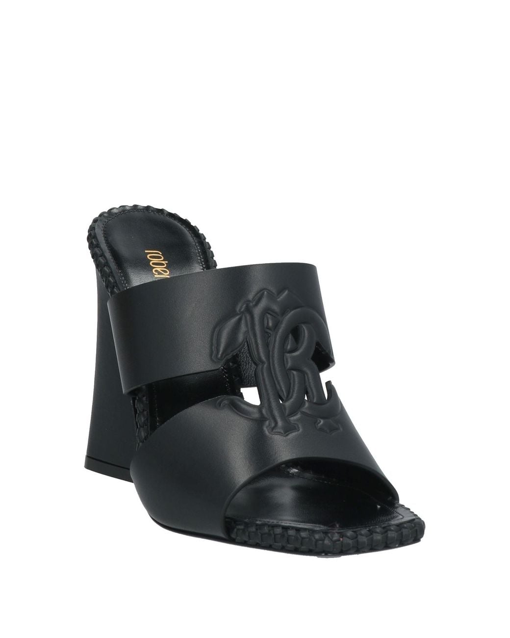 Roberto Cavalli Black Sandals Leather