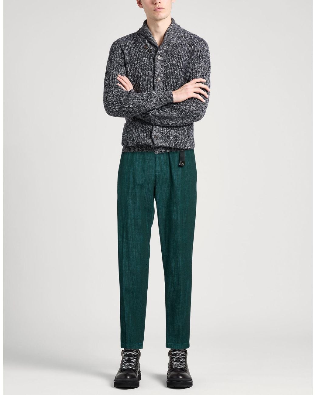 White Sand Green Pants Cotton for men