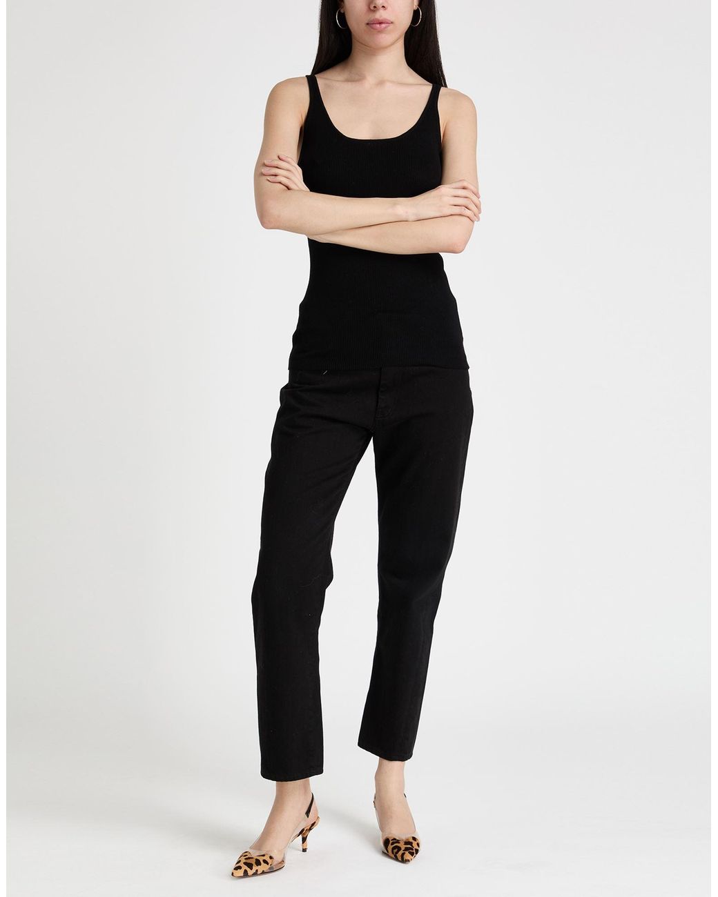 ANNAGRETA Black Tank Top