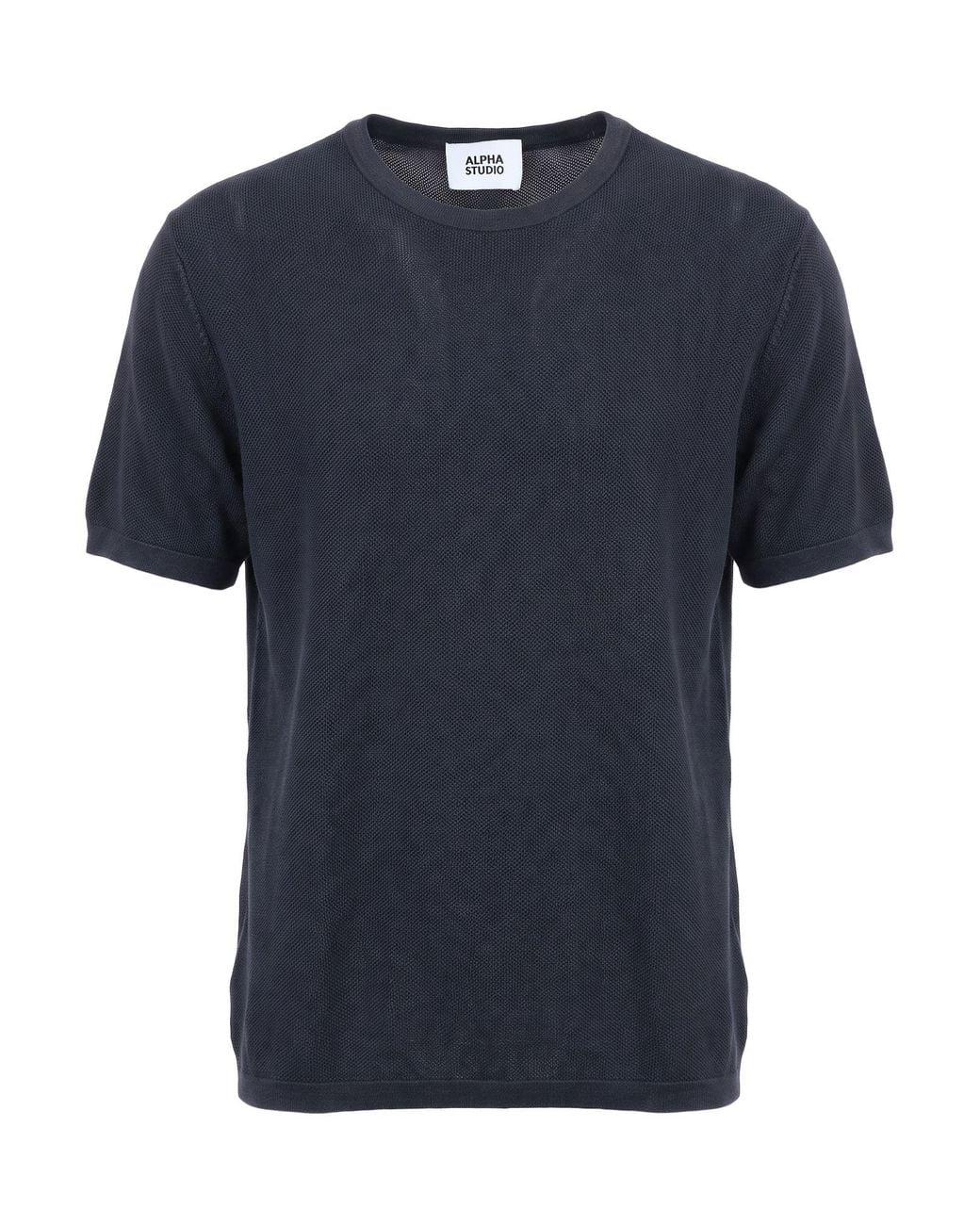 Alpha Studio Blue T-Shirt Hemp for men