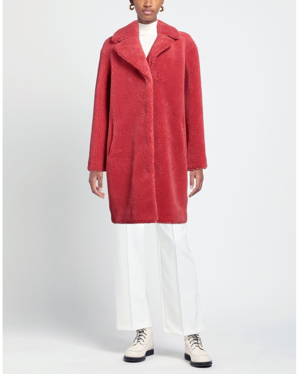 Stand Studio Red Teddy Coat