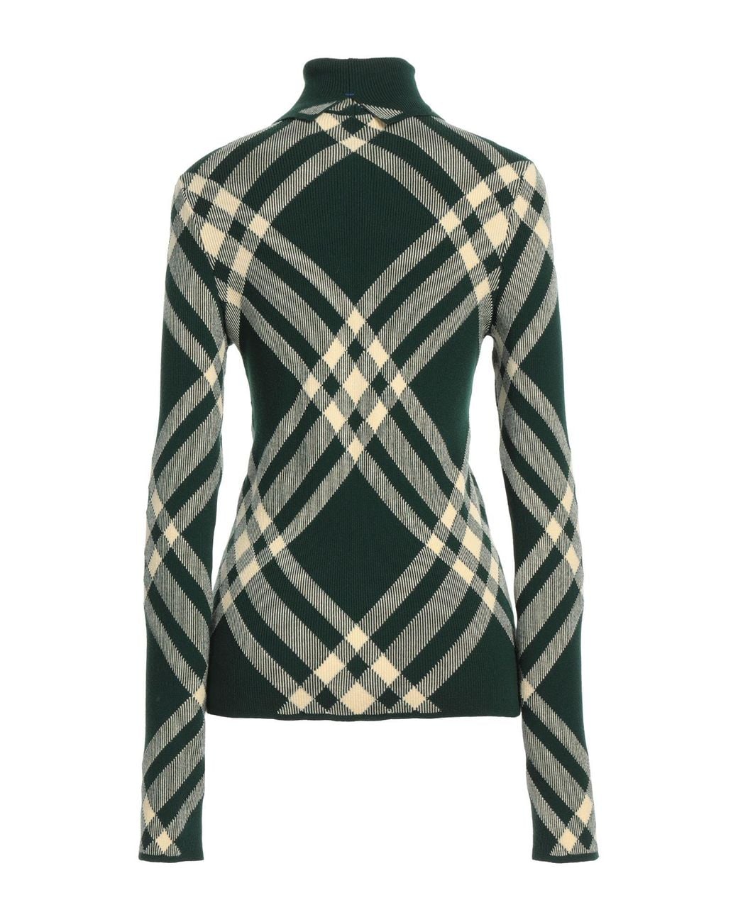 Burberry Green Turtleneck Wool, Polyester, Polyamide, Elastane