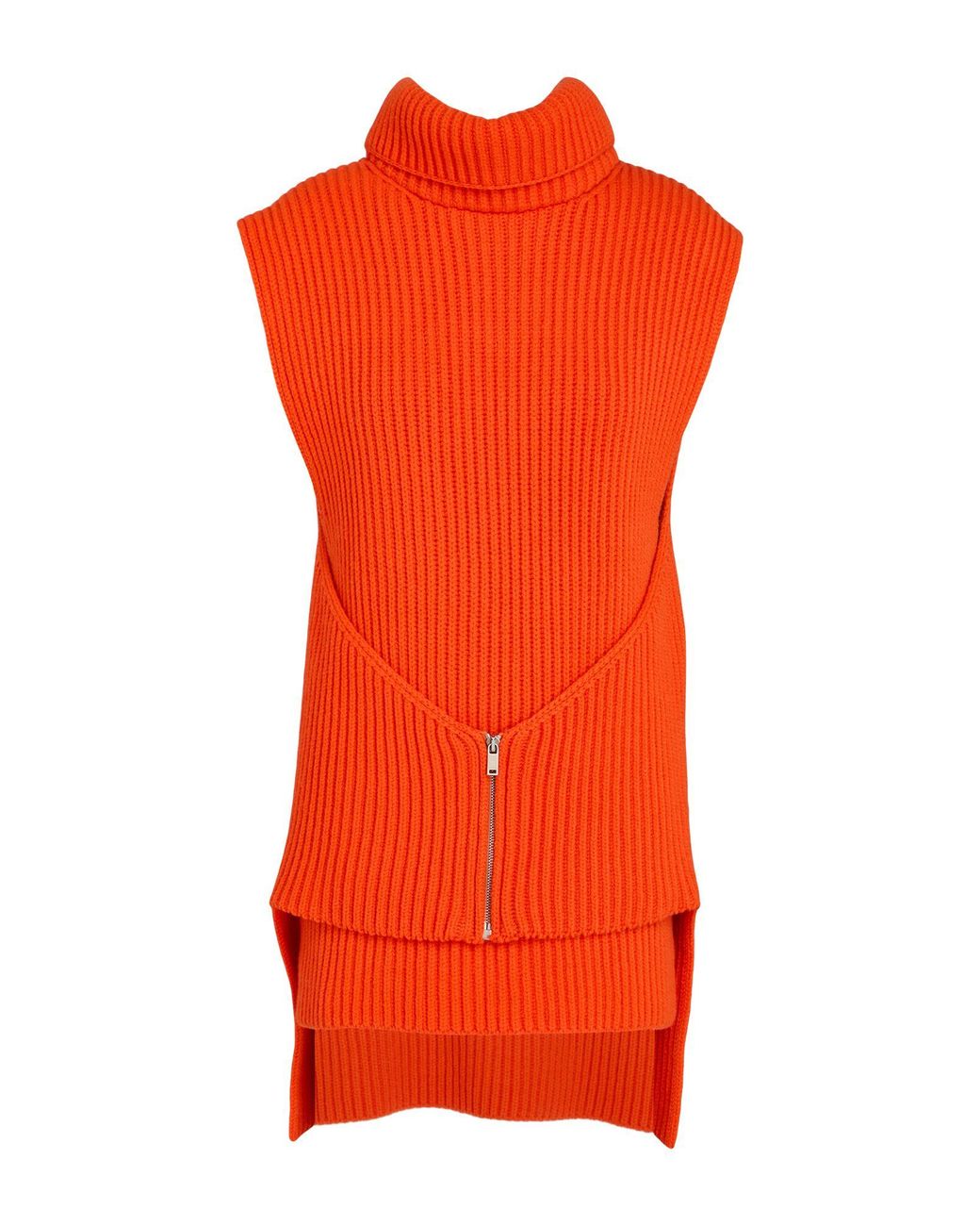 Jil Sander Orange Turtleneck Wool
