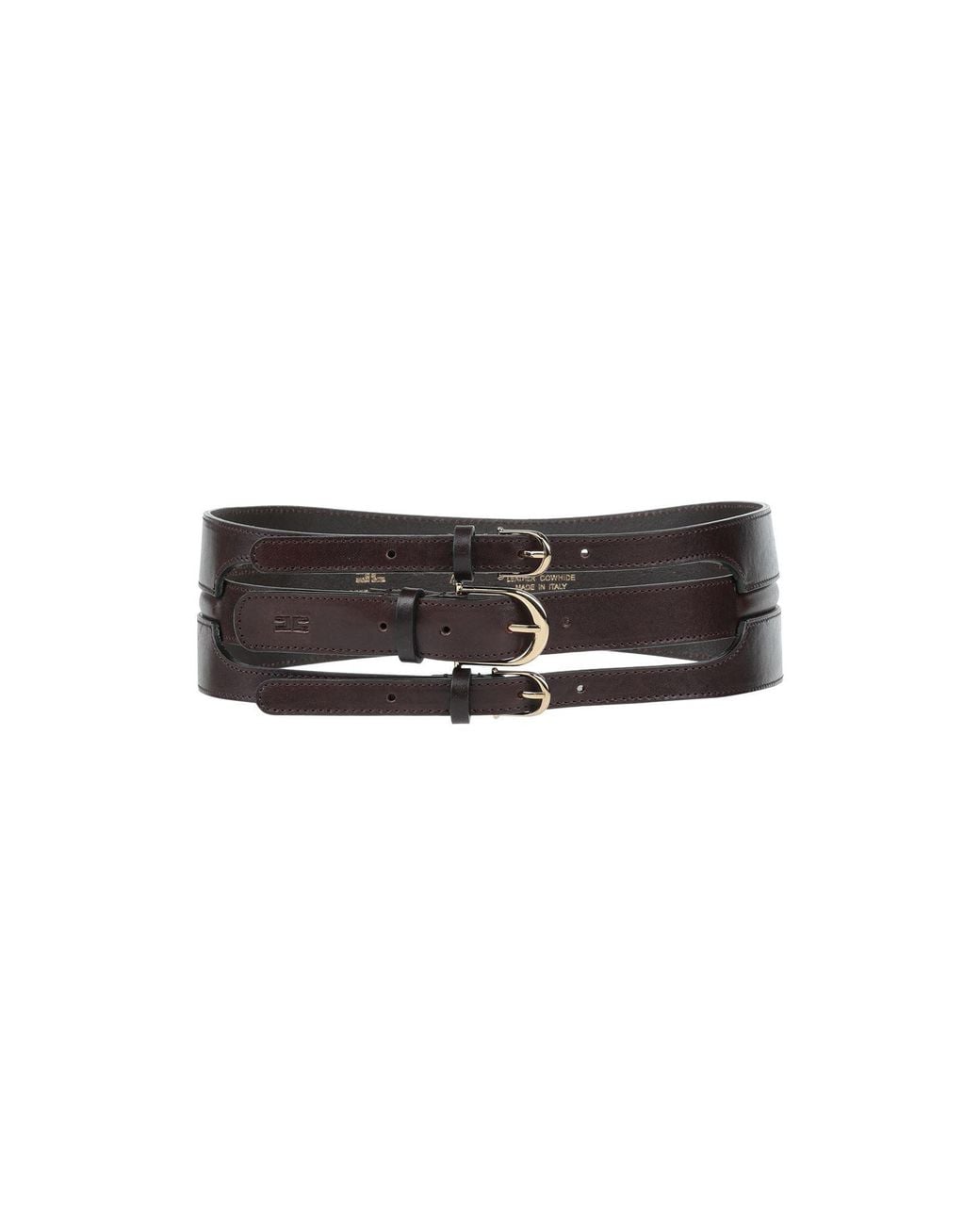 Elisabetta Franchi White Dark Belt Bovine Leather