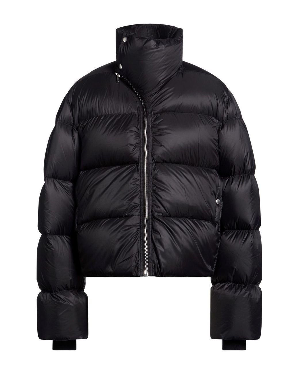Rick Owens Black Puffer Polyester, Virgin Wool for men