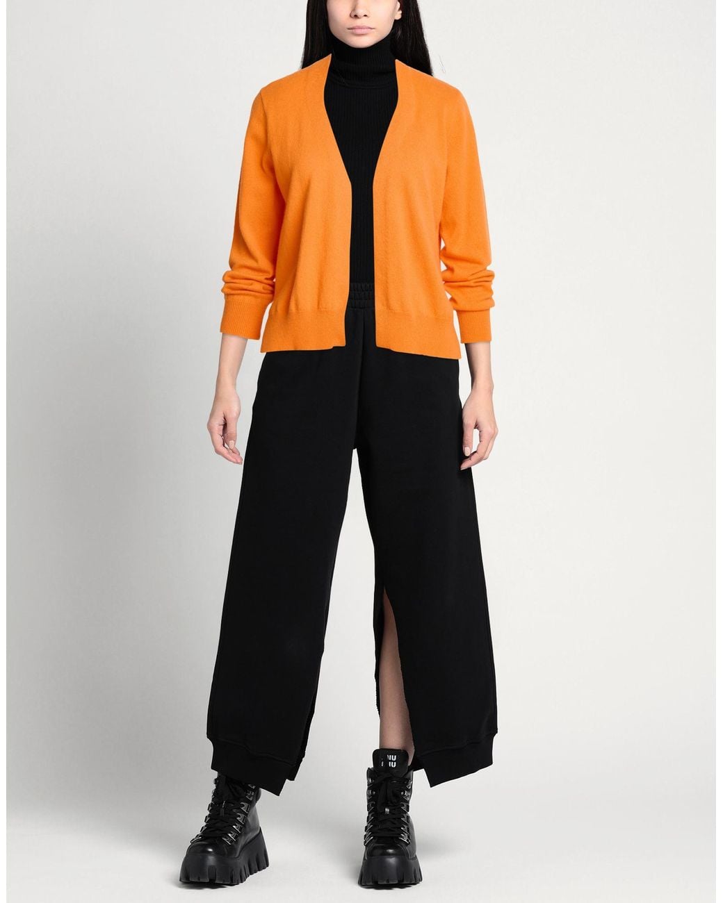 Purotatto Orange Cardigan Cashmere
