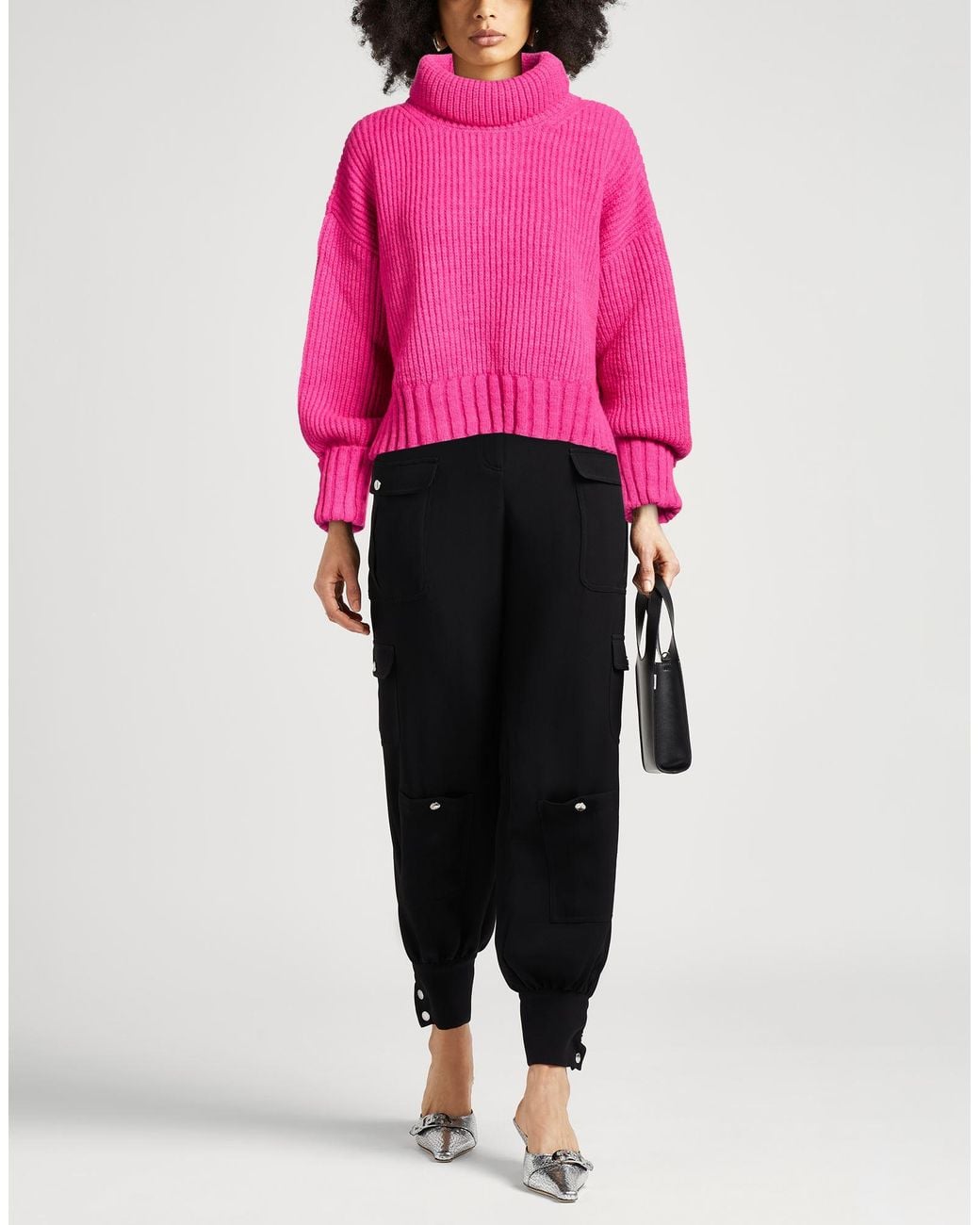Akep Pink Rollkragenpullover
