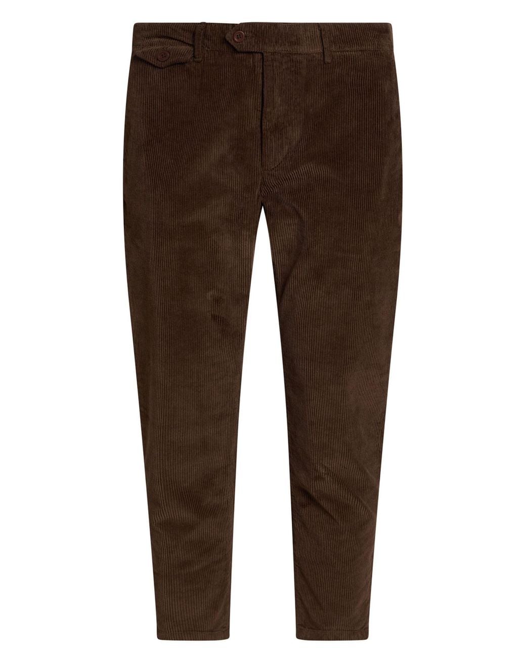 0/zero Construction Brown Dark Pants Cotton, Elastane for men