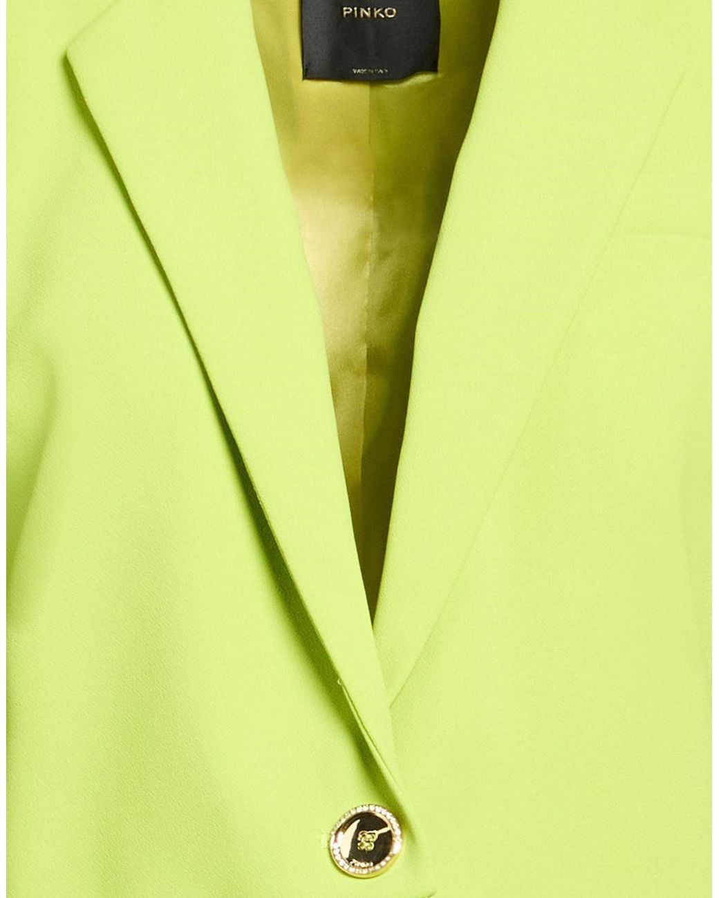 Pinko Green Blazer Polyester, Elastane