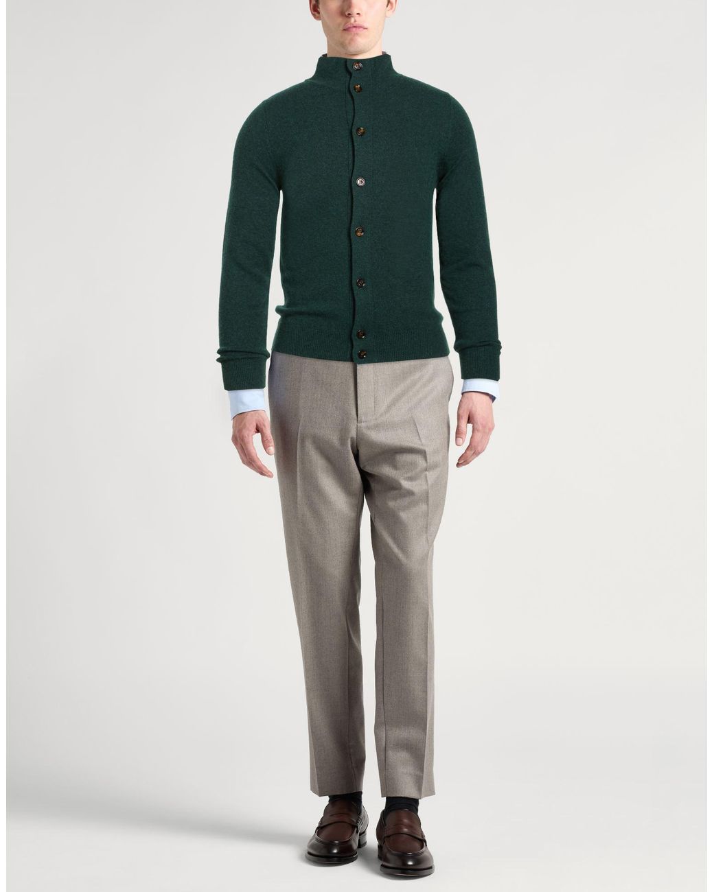 Moorer Green Cardigan for men