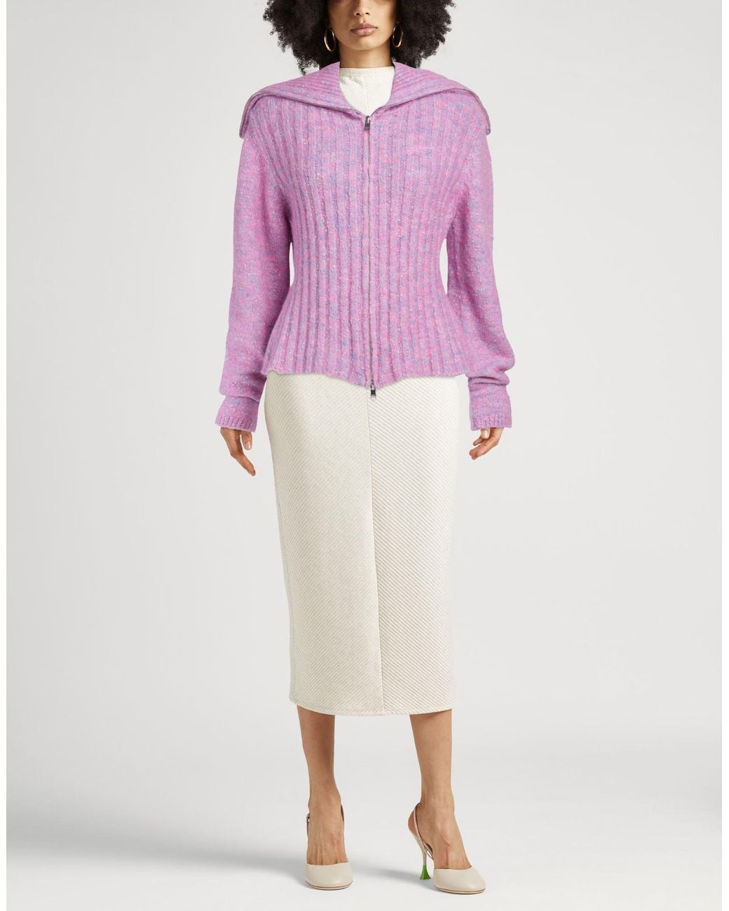Ganni Purple Cardigan