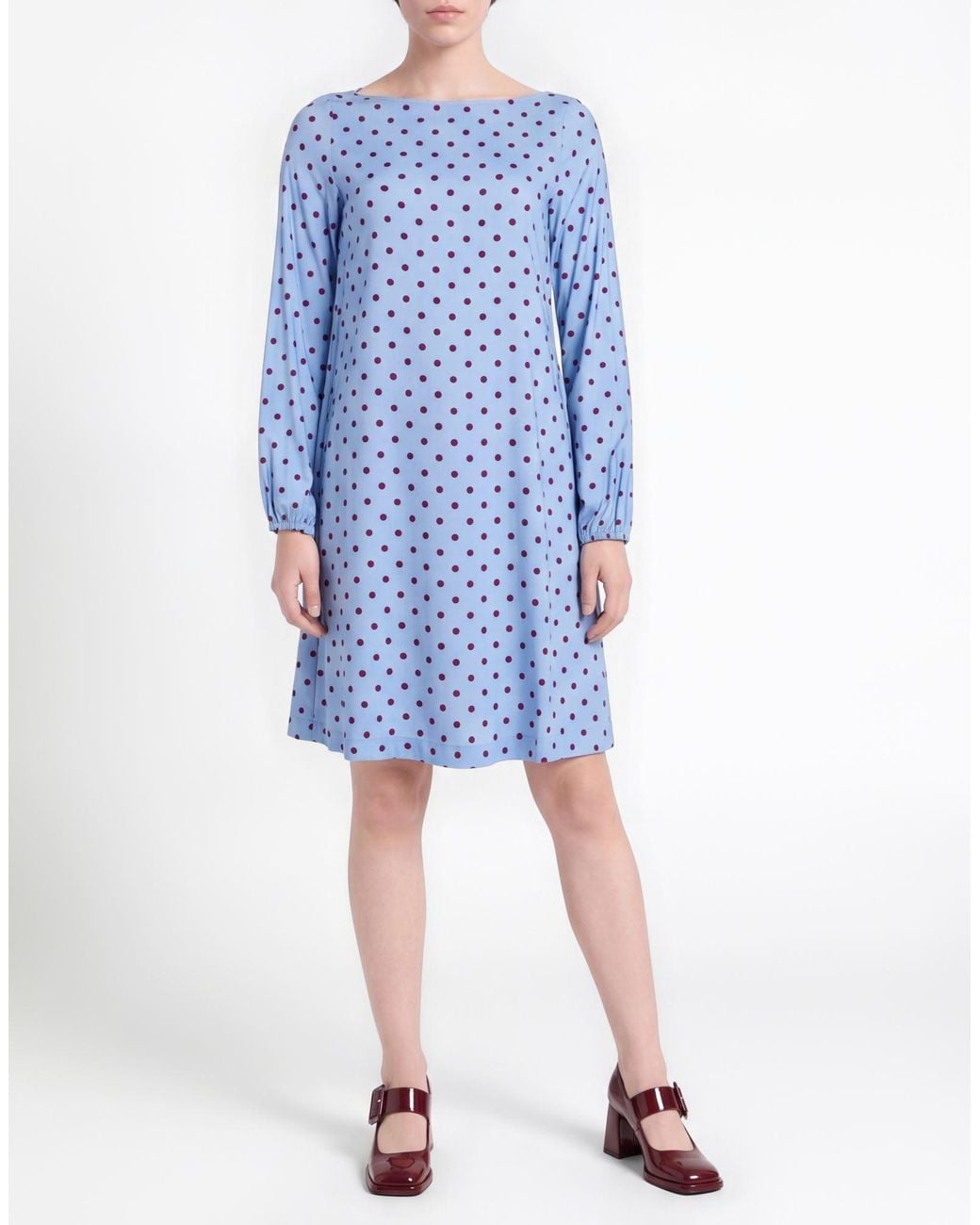 Caliban Blue Mini Dress Viscose, Elastane