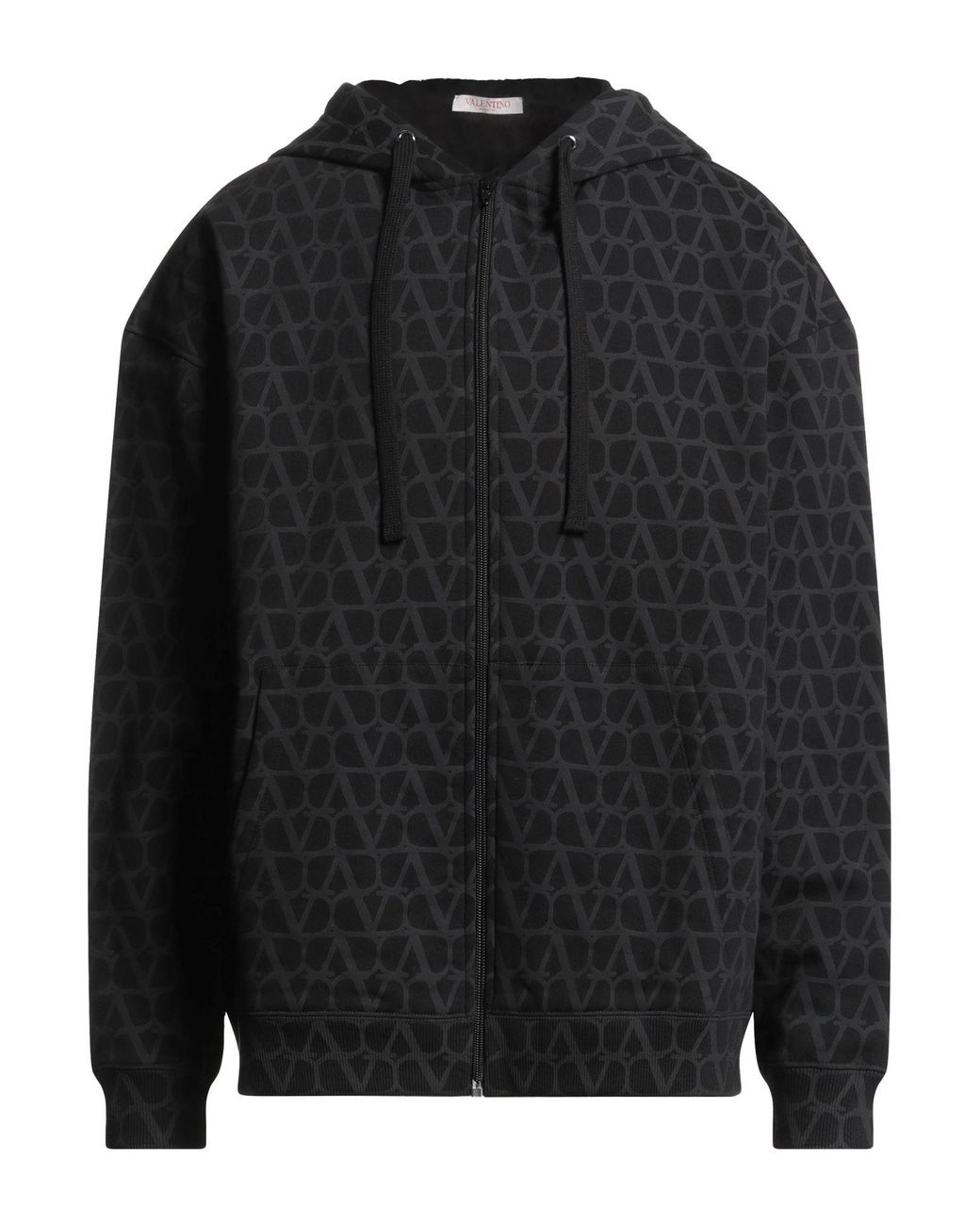 Valentino Garavani Black Sweatshirt Cotton, Elastane for men