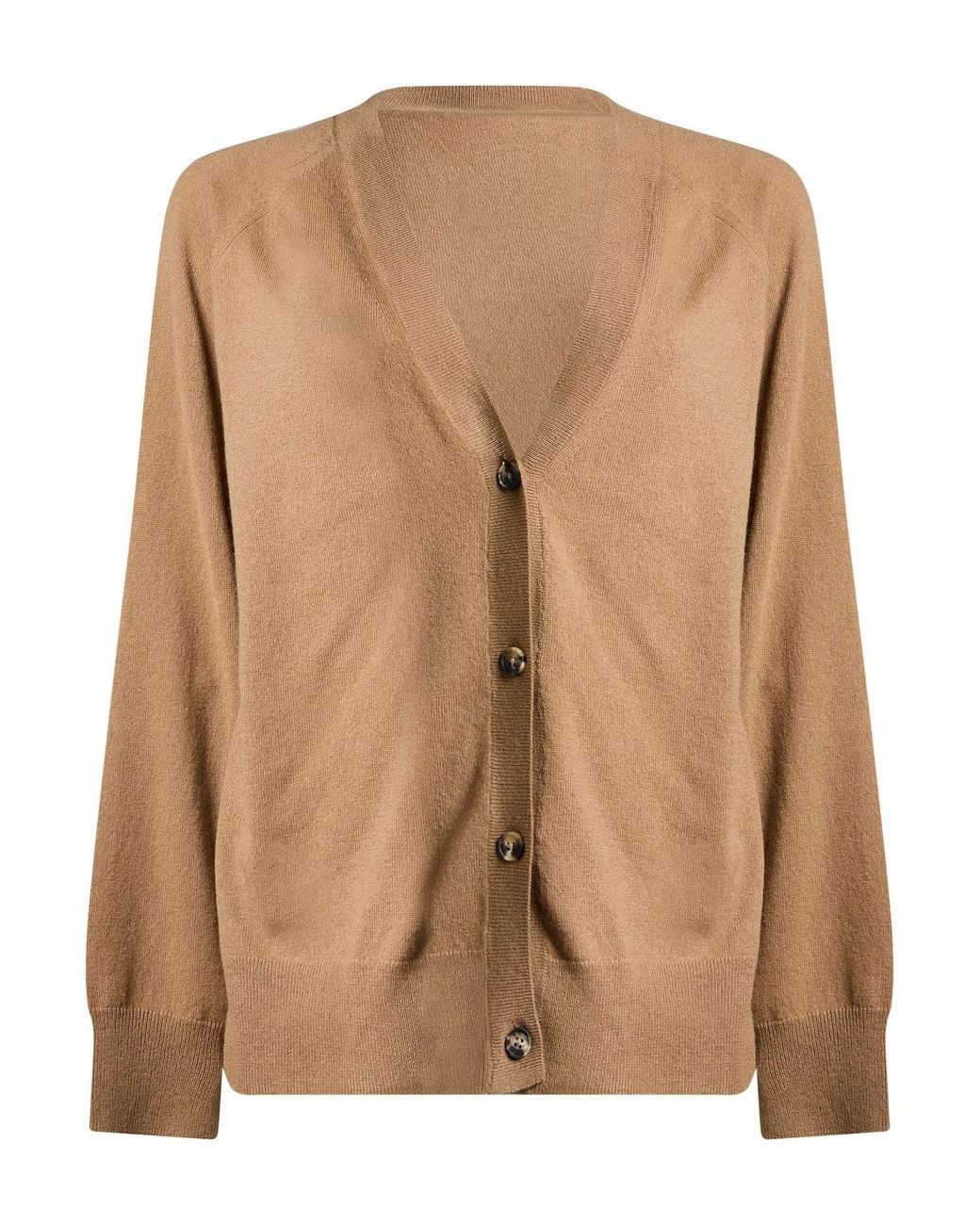 Max Mara Brown Mm By Cardigan Virgin Wool, Cashmere