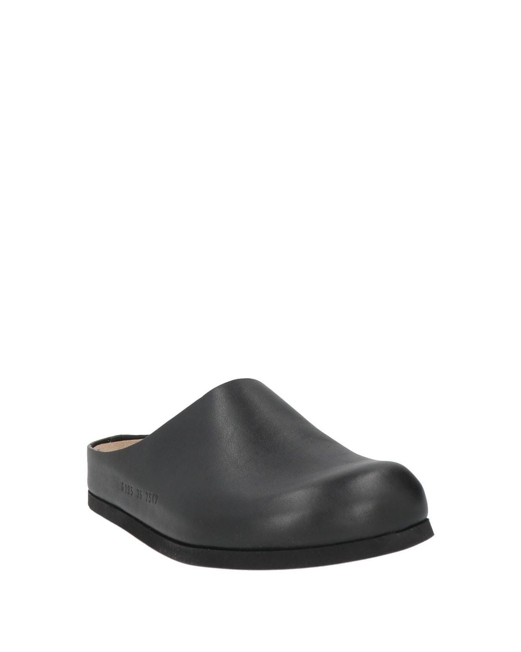 Common Projects Black Mules & Clogs