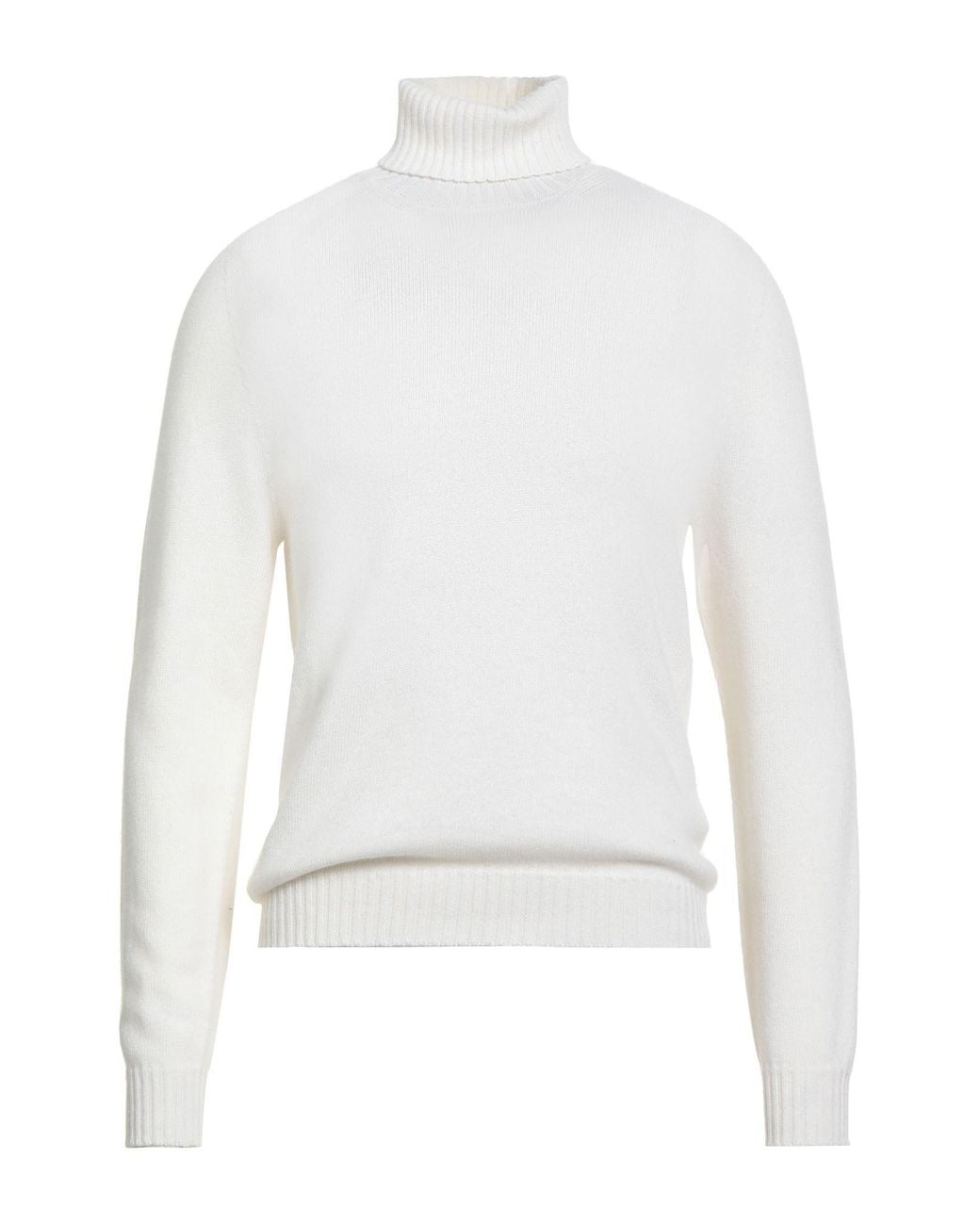 Alpha Studio White Turtleneck for men