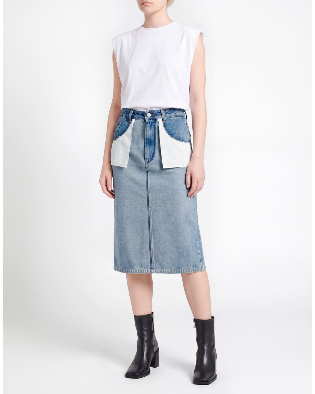 MM6 by Maison Margiela Blue Denim Skirt