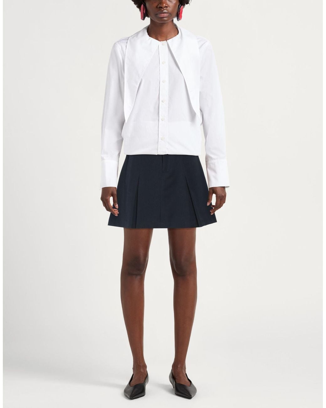 Liu Jo Blue Mini Skirt Polyester, Viscose, Elastane