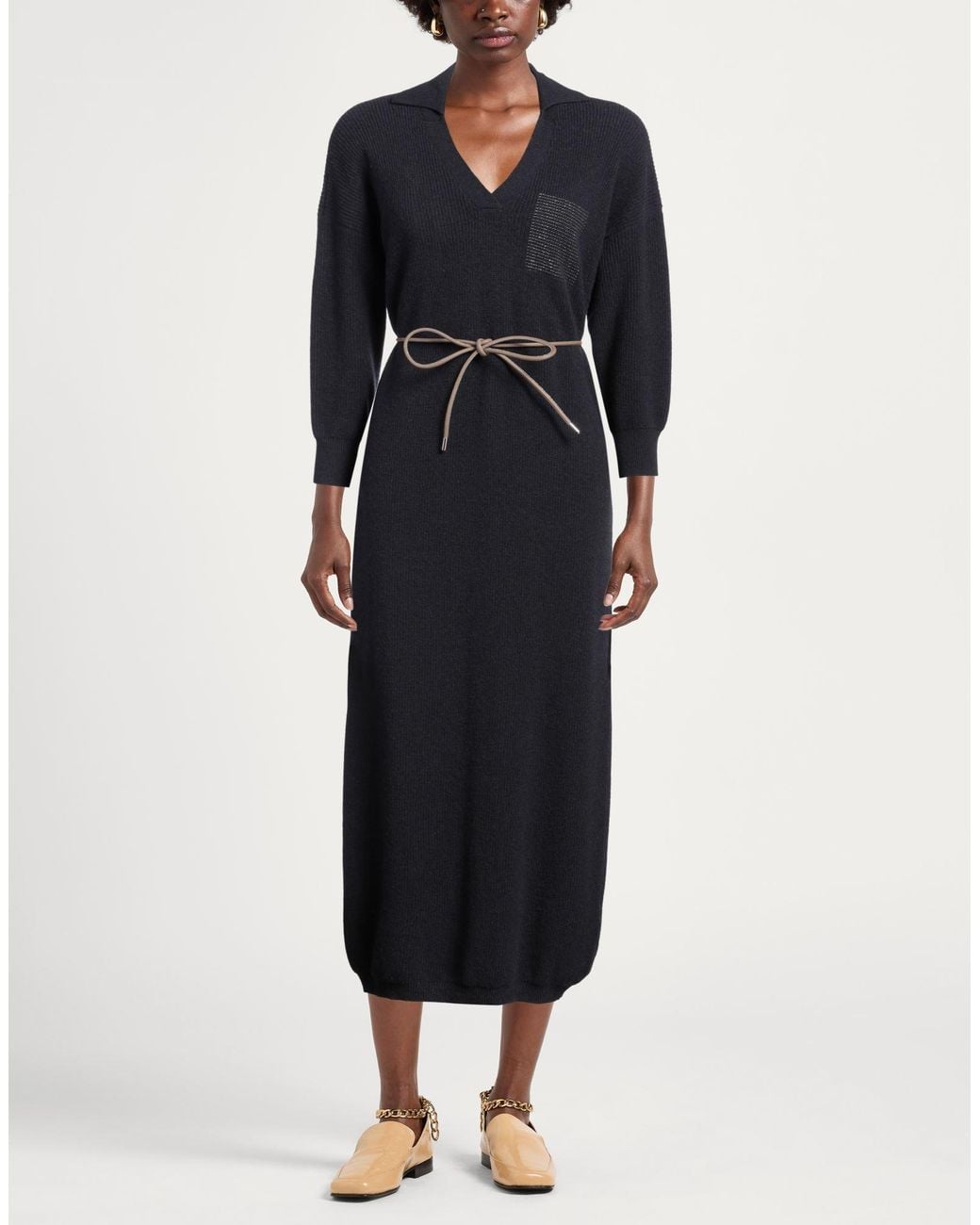 Peserico Black Midi Dress