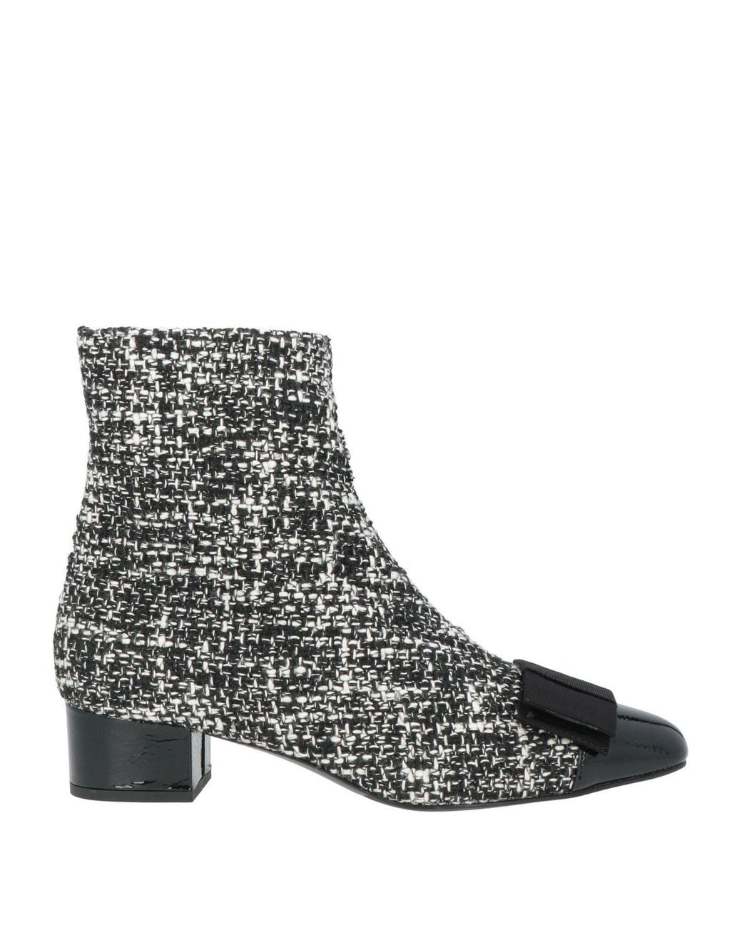 Roberto Festa Brown Ankle Boots Textile Fibers, Leather
