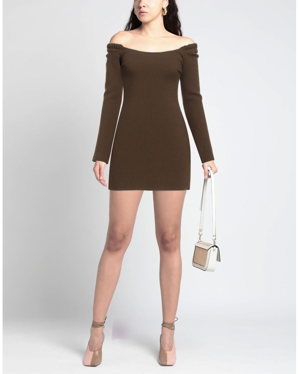 Khaite Brown Mini Dress