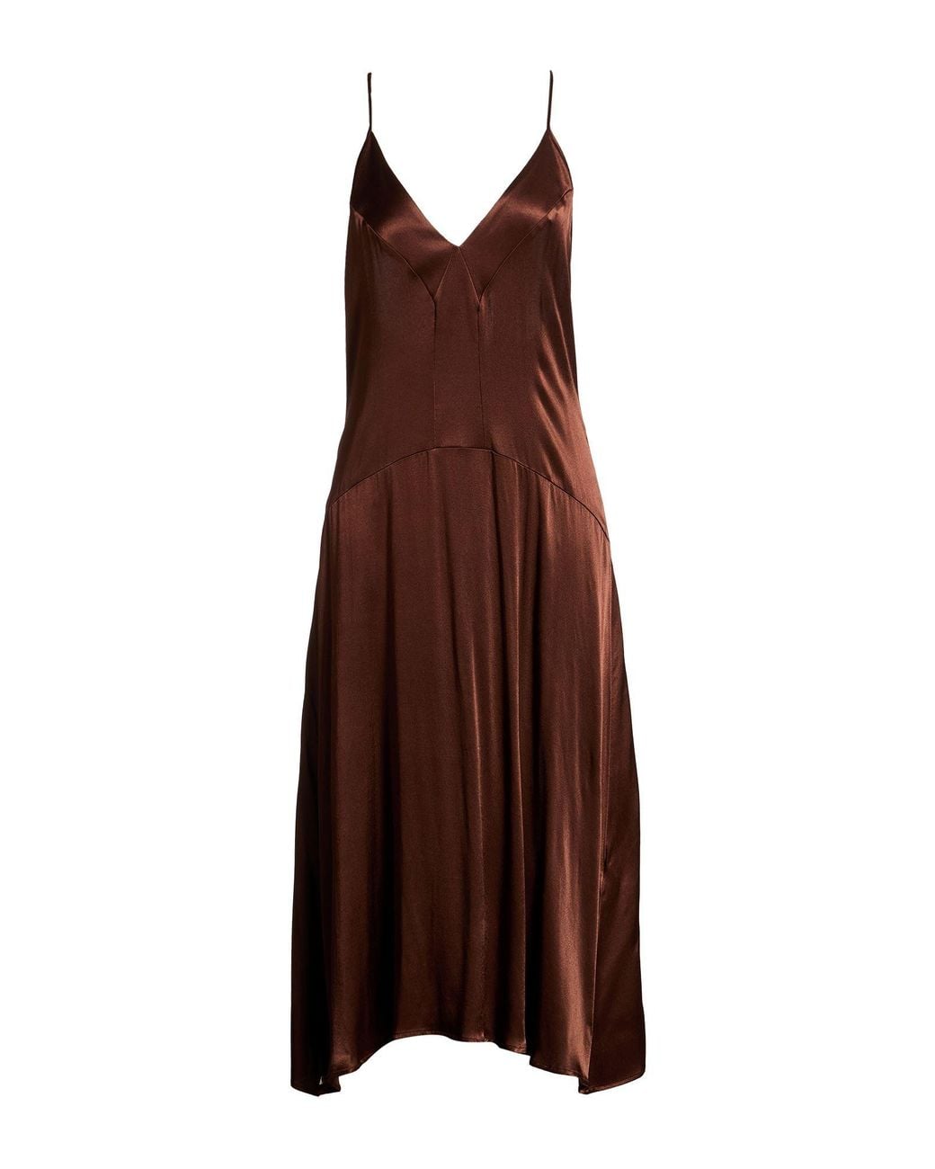 Manila Grace Brown Chocolate Maxi Dress Rayon, Viscose