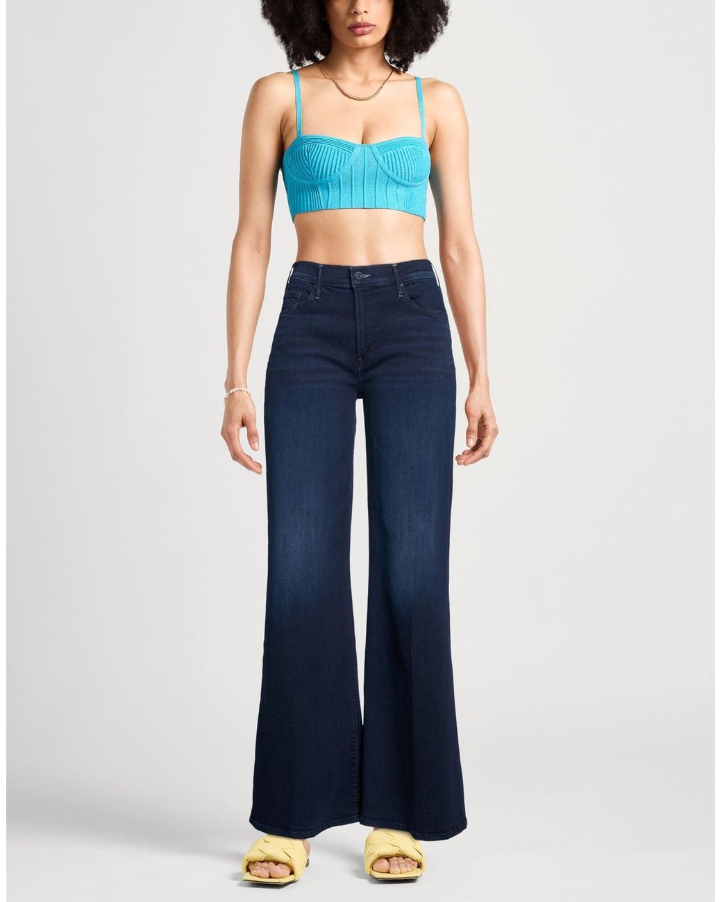 Mother Blue Jeans Cotton, Polyester, Elastane