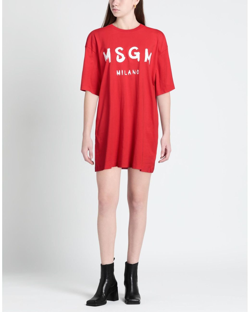 Msgm red best sale dress