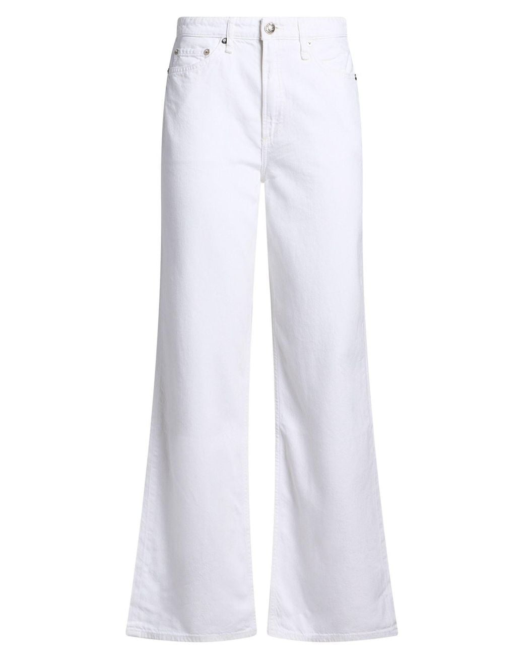 Rag & Bone White Pants Cotton, Lyocell