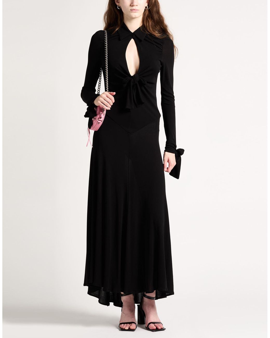 MSGM Black Maxi Dress Viscose