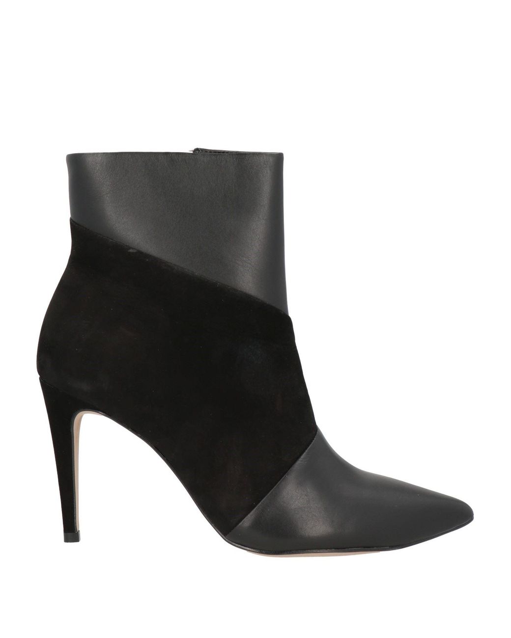 Miss Unique Black Ankle Boots Leather