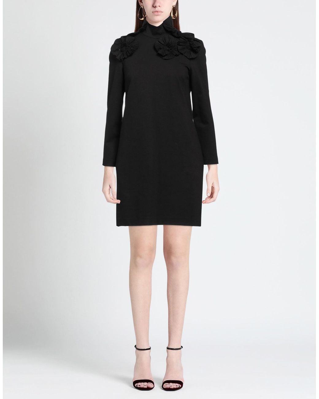 Suoli Black Mini Dress Viscose, Polyamide, Elastane