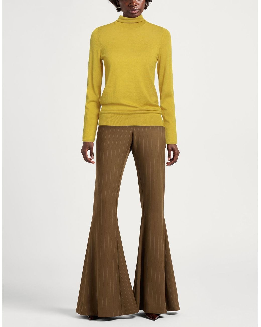 Maliparmi Yellow Turtleneck Wool