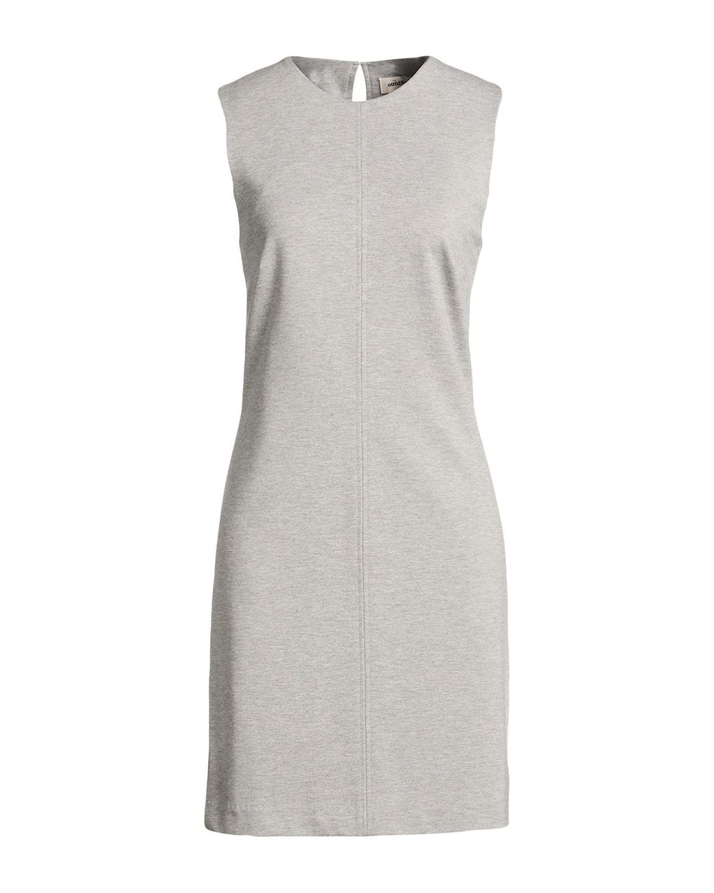 Ottod'Ame Gray Mini Dress Viscose, Nylon, Elastane